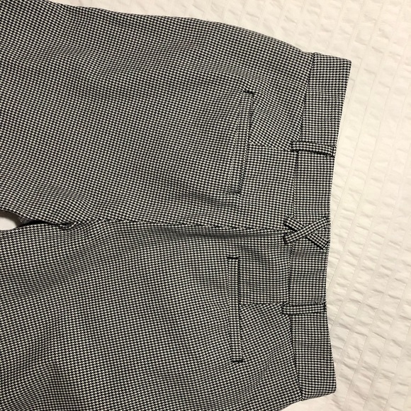 Anthropologie Maeve Slim Kick Houndstooth Print Cropped Pants - Picture 7 of 9